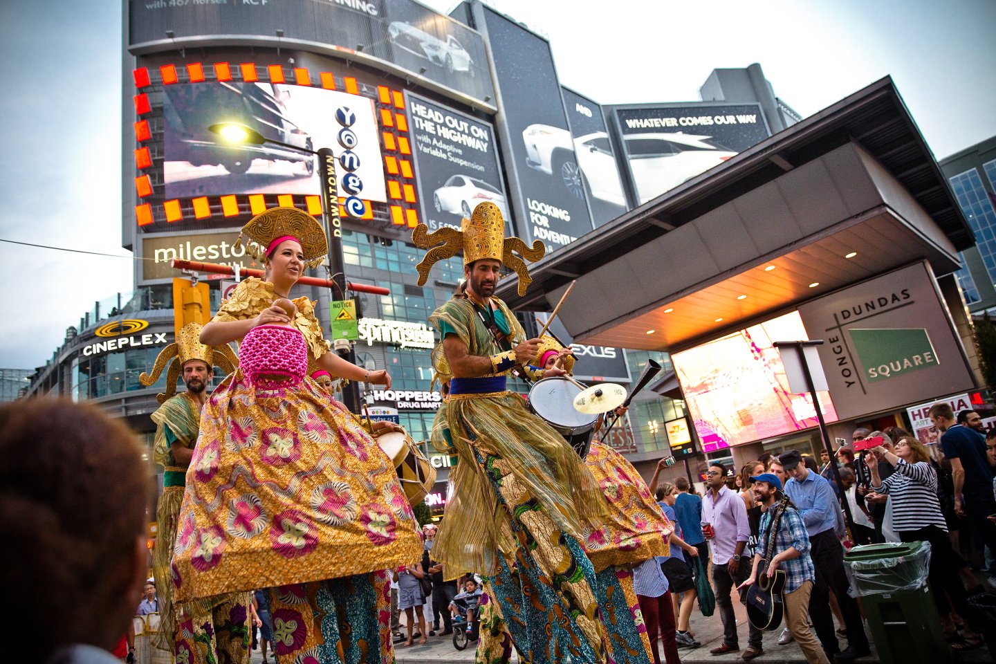 Diverse community gathering in an Ontario city